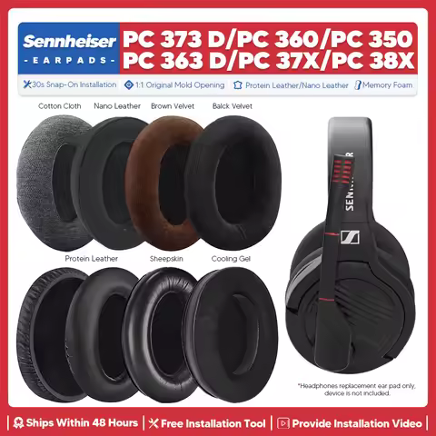 Replacement Ear Pads For Sennheiser PC373D PC363D PC360 PC350 PC37X PC38X Headphone Accessories Ear 