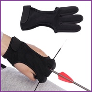 Archery Three-finger Gloves Elastic Hunting Gloves with 3 Finger Guards Archery Protection Gloves for Children gelhsg