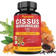 Premium Cissus Quadrangularis Capsules with Boswellia, Guggul,, Black Pepper Extract - 150 Capsules 