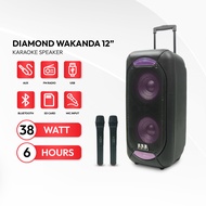 TANAKA Diamond Wakanda 12/10/8 Inch Speaker Portable Bluetooth Indoor Senam Karaoke Wireless Mic