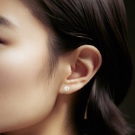 Akoya 珍珠耳環7.5mm 海水Akoya珍珠 日本製造 耳夾耳環