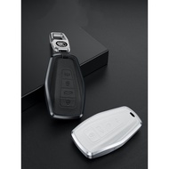 MOOGU Proton X50 X90 S70 Aluminium + Leather Remote Screw-less Car Key Cover Casing with keychain