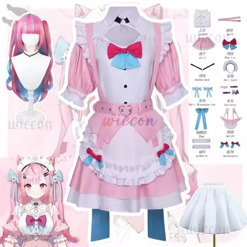 Yuuki Sakuna Cosplay Costume Pink Sakunada Familia SakuFami Minato Aqua New Holo Vtuber Wig Hallowee