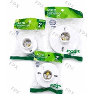 PER PIECE ROTO Ceiling Receptacle E27- Roto Receptacle (2x2 3x3 4x4)