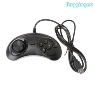 RR Retro 6 Buttons Wired Handle Game Controller Gamepad Joystick For Md2