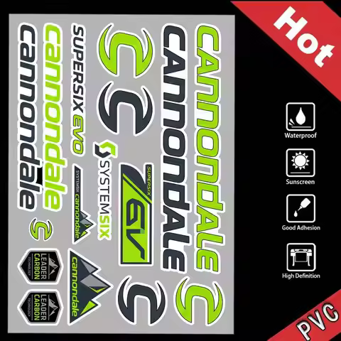 For Cannondale Multi Scene Waterproof Reflective Scratch Cover Stickers Fit Auto Motorcycle Helmet R