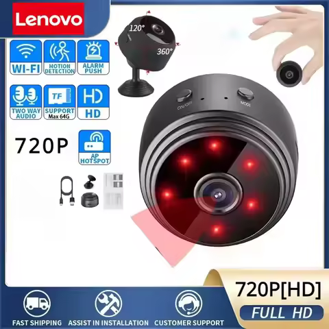 Lenovo 720p A9 Mini WiFi Wireless Security Protection Remote Night Vision Monitor Home Children's Ca