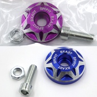 6MM 1-2pcs CNC Aluminum Alloy Motorcycle Plate Number Bolt Plate Holder Motorcycle Plate Bolts Motor