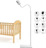 Baby Monitor Holder Universal Height Adjustable 93-175 cm Flexible Gooseneck Weighted Base No Drilli