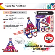 TOPENG MATA PATRIOT SEJATI K1122 100PCS/SET - MO PROJEK HARI MERDEKA RAMPAIAN MEWARNA DAN KRAF