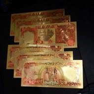 DINAR IRAQ 25000 DINARS 2005 UANG IRAQ REPLICA GOLD FOIL HIGH QUALLITY