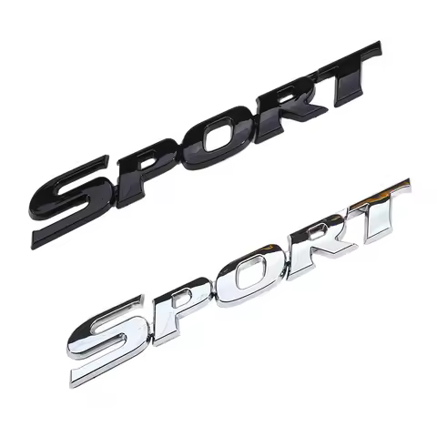 3D Chrome ABS Car Letters Logo SPORT Emblem Badge Sport Stickers Car Rear Trunk Accessories 2025 New