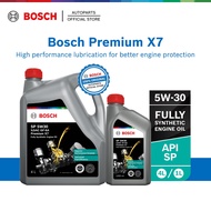 Bosch Premium X7 5W30 API SP Fully Synthetic Engine Oil Minyak Hitam Enjin Kereta (4L/1L)