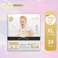 Unihope Natural Pro Super Premium Ultra Thin Tape Baby Diapers XL (24 Pcs)