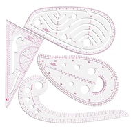 Fashion Sewing Ruler,Clear Metric French Curve Pattern Making Ruler Kit for Beginners Tailors Design