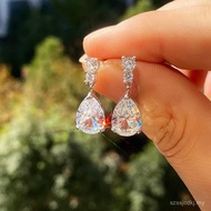 Exquisite Waterdrop CZ Dangle Earrings for Women Wedding Trendy Jewelry JJ4J