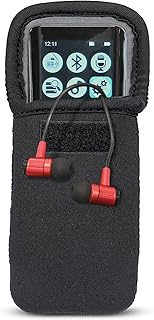 USA GEAR Mp3 Player Travel Case - Flexible Neoprene, Belt Loop, Scratch Resistant, Store Earbuds - Compatible with iPod Nano, Sony Walkman, SanDisk Clip Jam, Aiworth, MYMAHDI and More Mp4 Players