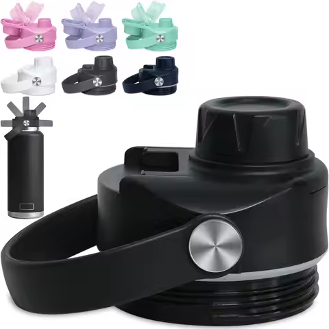 Chug Lid for YETI Rambler Lid Replacement - 12 18 26 36 64 oz and Jr. 12 oz Kids Bottle, Flex Handle