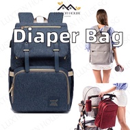 {SG} Large Baby Diaper Bag Maternity Nappy Bag Mommy Bag Diaper Backpack with Insulation Layer &amp; Back Strap