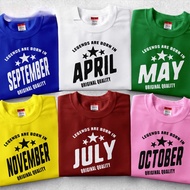 Shirt planet Editable Birthday month year Legends are Born August, September