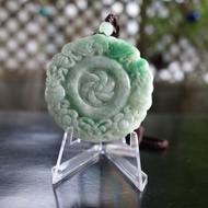 天然翡翠牌 48克 緬甸玉 A貨 翡翠 白底青 玉牌吊墜 保平安 玉佩