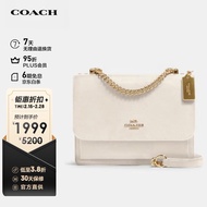 蔻驰（COACH）【官方直供】奢侈品女士小号小方包单肩斜挎白色皮质91174IMCHK