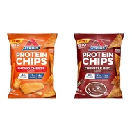 Atkins Nacho Cheese & Chipotle BBQ Protein Chips, 4g Net Carbs, 13g Protein, Gluten Free, Low Glycem