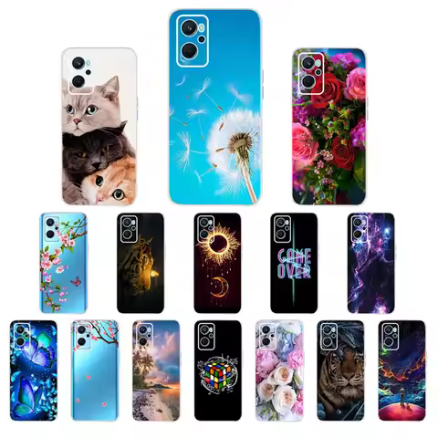 Beautiful Butterfly Flowers Phone Case For Realme 9i 2022 Case TPU Bumper Shockproof Back Cover Real