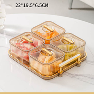 Inaso Tempat Saji Makanan Set Dengan Pegangan Storage Jar with Tray Kotak Penyimpanan Snack Kue Cemi