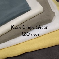 Kain Crepey Yarn Sheer Langsir Curtain Bidang 120 inci