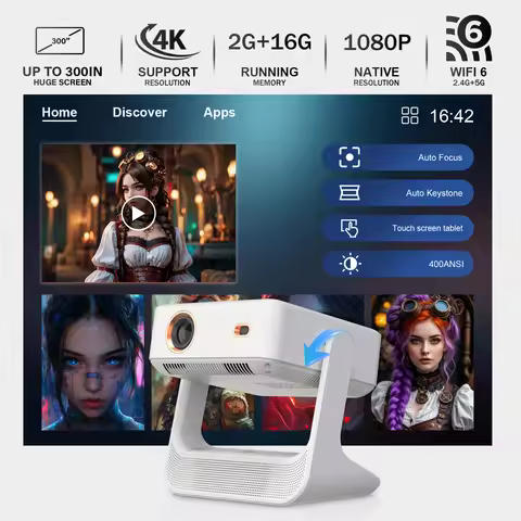 projector 4k A2pro 4K HD Projector - Dual Screen, Android OS, Touch Control, For Movies, Games & Sin
