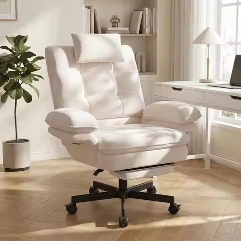 Criss Cross Office Chair with Flip-Up Armrests and Headrest, 135° Reclining Swivel Velvet Criss Cros