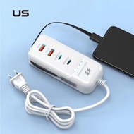 JIYAN2866 Fast Charging USB Type C Charger USB Type C PD 66W Charger Station Desktop Multiport USB H