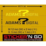 STICKER CUSTOM ADAMS DIGITAL AUDIO SPEAKER SUBWOOFER DESIGN STICKER