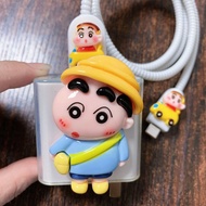 Crayon Shin-Chan Vivo 80w 44w 120w Charger Cable Protector Charger Head Protector Adapter Charger Ca