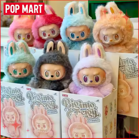 Genuine POP MART Labubu V1 V2 V3 Macarons Have A Seat Big Into Energy Coca Cola Series Vinyl Plush P