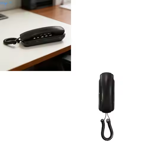 Wall Phone Wall Mount Telephone Desktop Corded Landline Phone Fixed Telephone for Home Hotel School 