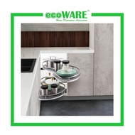 ECOWARE KITCHEN CABINET CORNER PULL OUT BASKET STORAGE RACK SEASONING BASKET CORNER ROTATION DAMPING