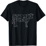 Cow Butcher Beef Cuts Diagram - Eat Beef Butcher Cut Chart  T-Shirt