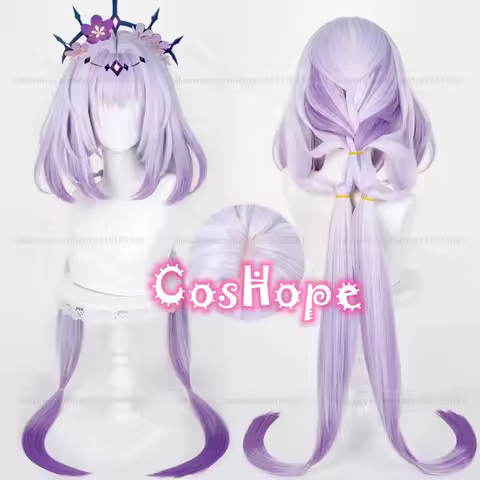 HSR Castorice Cosplay Wig 130cm Long Light Purple Gradient Wig Cosplay Anime Cosplay Wig Heat Resist