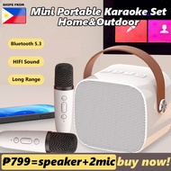 🎁 Original Product + FREE Shipping 🎁 Portable Mini Bluetooth Speaker Wireless Dual Microphone Karaoke Speaker 3D Stereo Amplifier Compatible with all devices