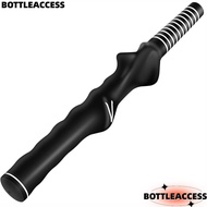 BOTTLEACCESS Golf Swing Training Grip, Left-Handed Right-Handed Golf Club Grip,  Black Universal Gol