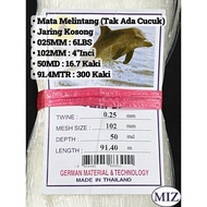 025 x 102MM x 50MD x 91.4MTR Mata Melintang Fishing Net Jaring Tangsi Pukat Ikan Pukat Laut Jaring K