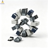 Interstellar Endurance v2 Spacecraft Building Blocks Sci‑fi Spaceship Model Desktop Display Kids Gif