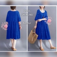 Brocade Dress KoreanWanita Size L, 2XL, 3XL, 4XL Casual Dress Sherina