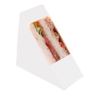 50 Pcs Sandwich Paper Boxes,Kraft Paper Sandwich Boxes with Window, Wedge Box Individual Charcuterie