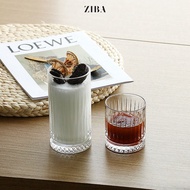 🔥【Ready Stock】🔥 Coffee , Cocktail, Liquor Classic Striped Glass