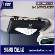 Vemart car tissue Box holder Leather honda city civic accord hrv brv crv stream jazz Interior accessories