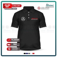 Microfiber Polo T Shirt Sulam AMG Motorsport Mercedes E63s C43 Baju Lelaki Casual Cotton Fashion Emb