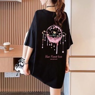 大码T恤plus-size T-shirt  特大码女装胖妹妹240斤短袖t恤女宽松韩版300斤显瘦百搭体恤上衣+ZLD+